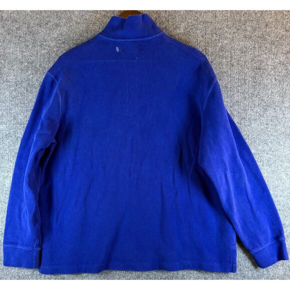 POLO BY RALPH LAUREN BLUE ESTATE RIB 1/4 ZIP PULLOVER Large - Picture 4 of 4